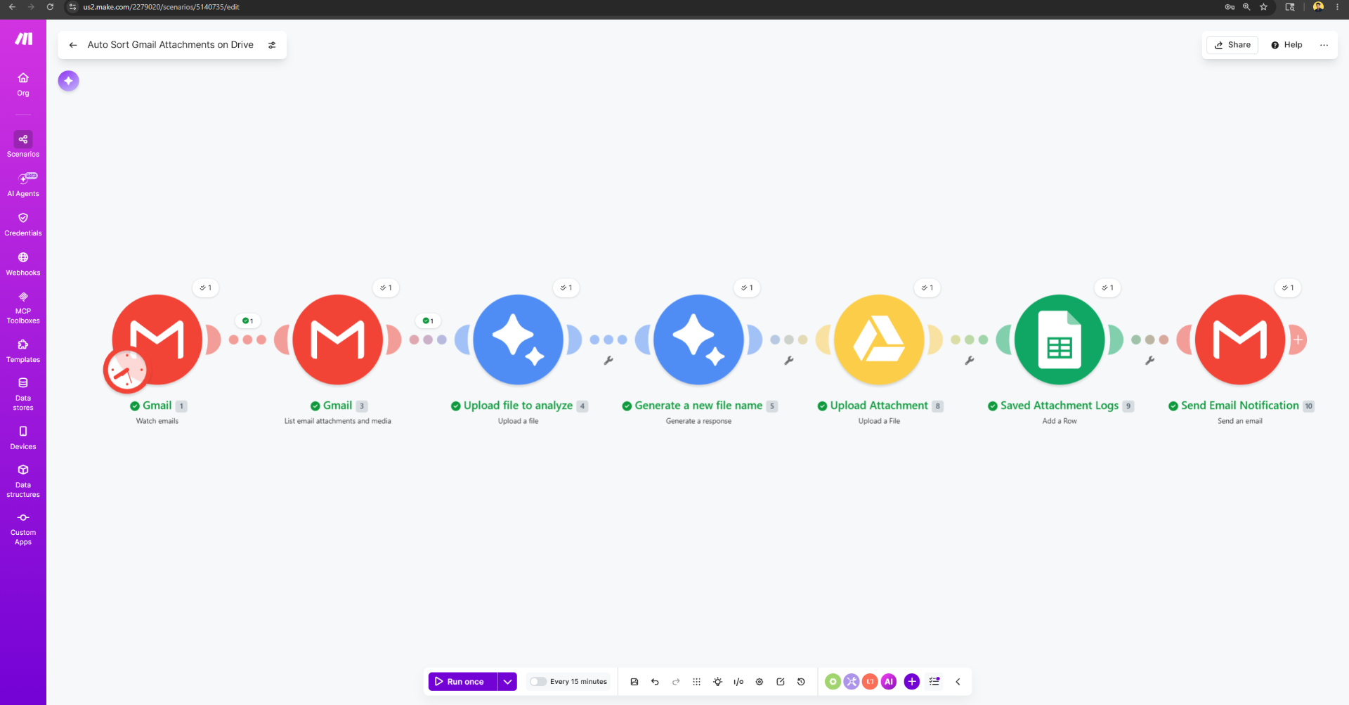 Auto-Sort Gmail Attachments on Drive