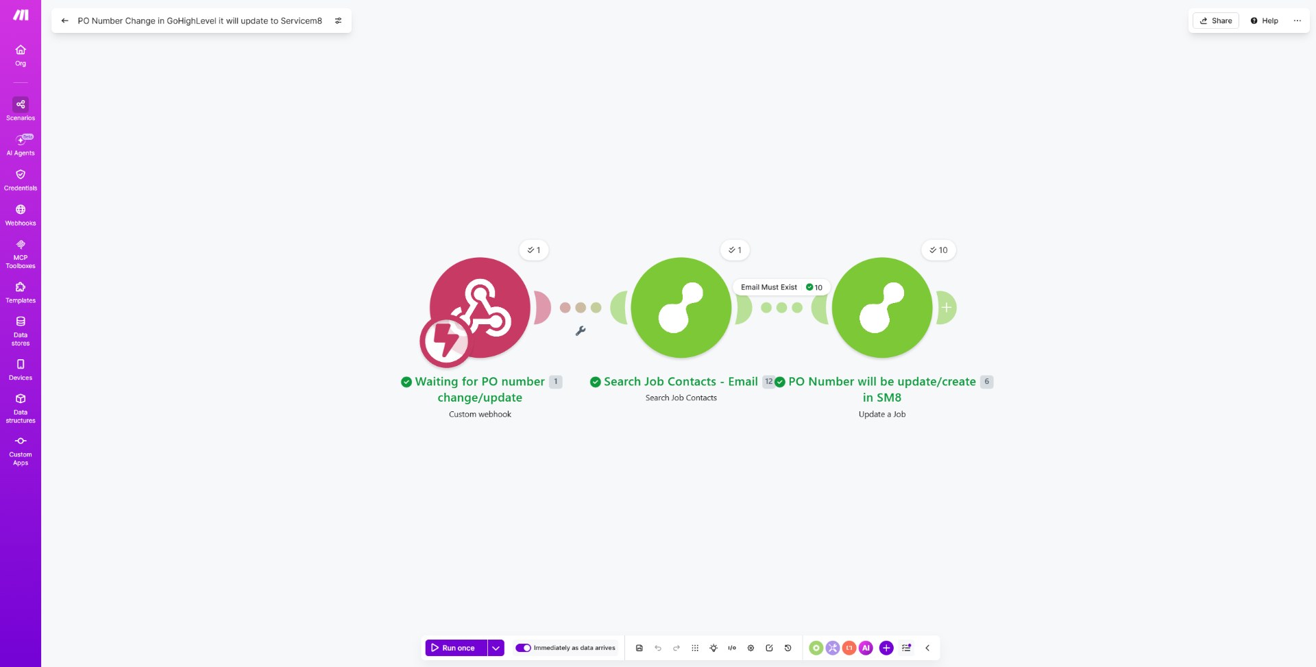 PO Number Sync: GHL → ServiceM8